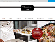 Tablet Screenshot of dolceamorecatering.com